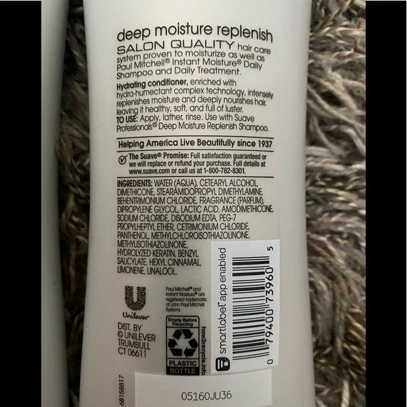 Suave Deep Moisture Replenish Hydrating Conditioner 12.6 fl oz 2 Pack - Picture 3 of 3